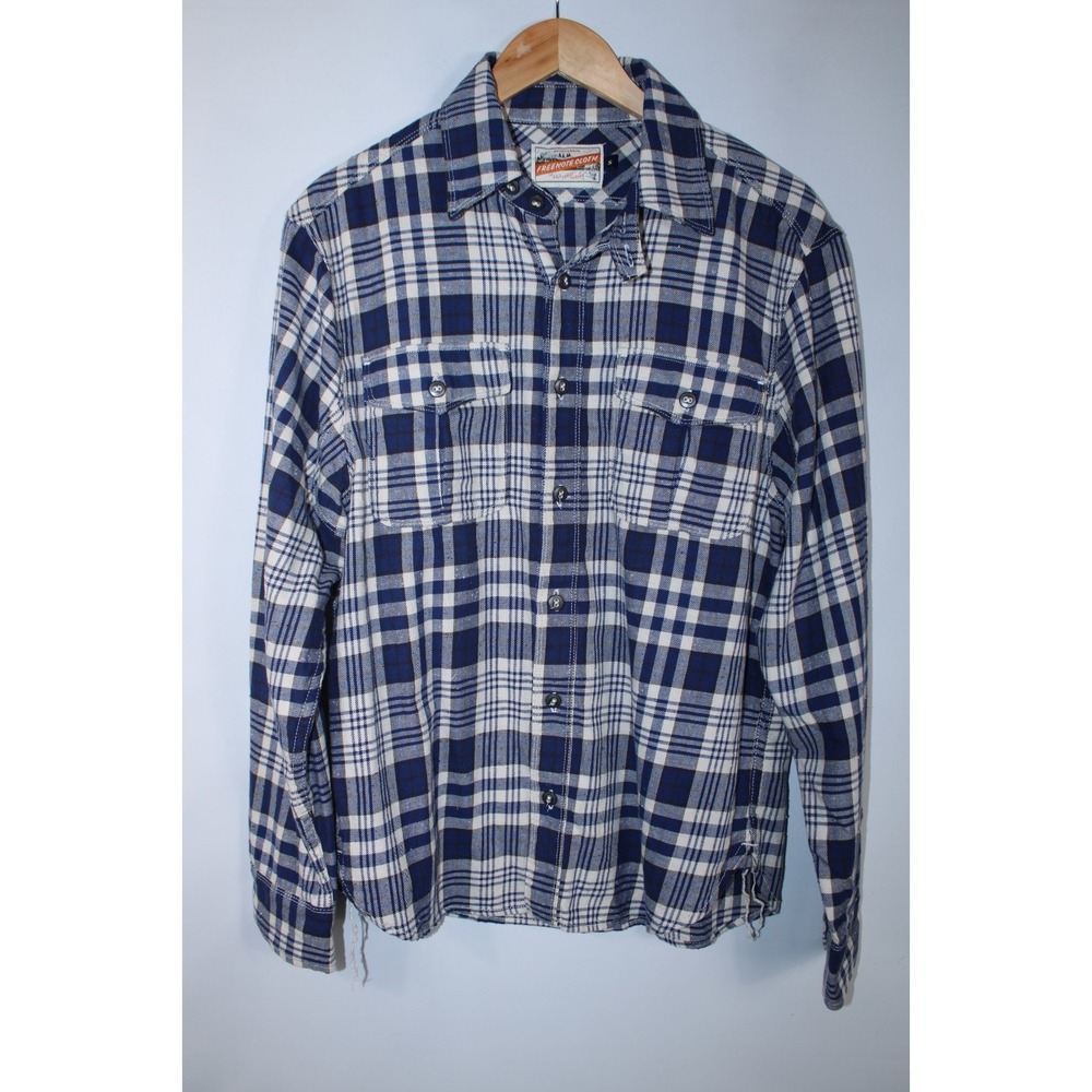 Freenote Cloth Men's Small Multicolor Plaid Long Sleeve Flannel Shirt
